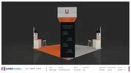 20x20 Isla booth design by Exhibit-Rentals